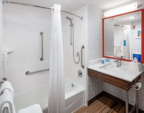 Guest bathroom at Hampton Inn Joliet - I-55.