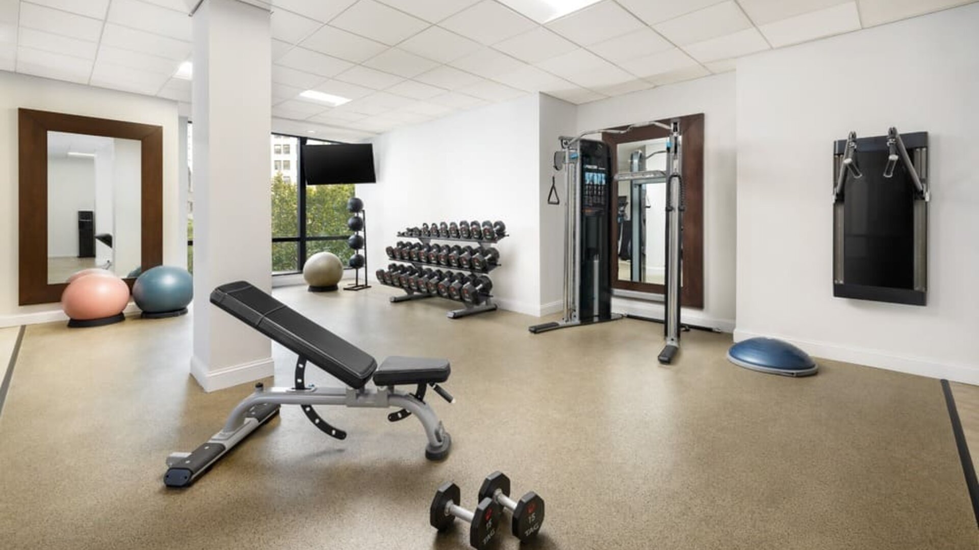 Gym at M Social New York Downtown.