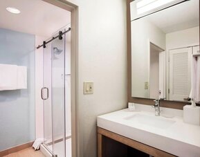 Bathroom at Courtyard by Marriott Myrtle Beach Barefoot Landing.