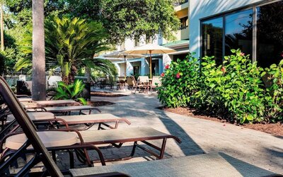 Loungers at Courtyard by Marriott Myrtle Beach Barefoot Landing.