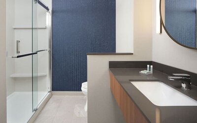 Bathroom at Fairfield By Marriott Inn & Suites Fort Lauderdale Northwest.