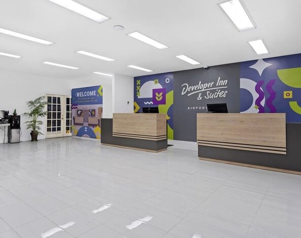 Welcoming reception area at Baymont By Wyndham Jacksonville Airport.
