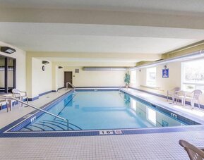 Indoor pool at Comfort Inn & Suites Airdrie.