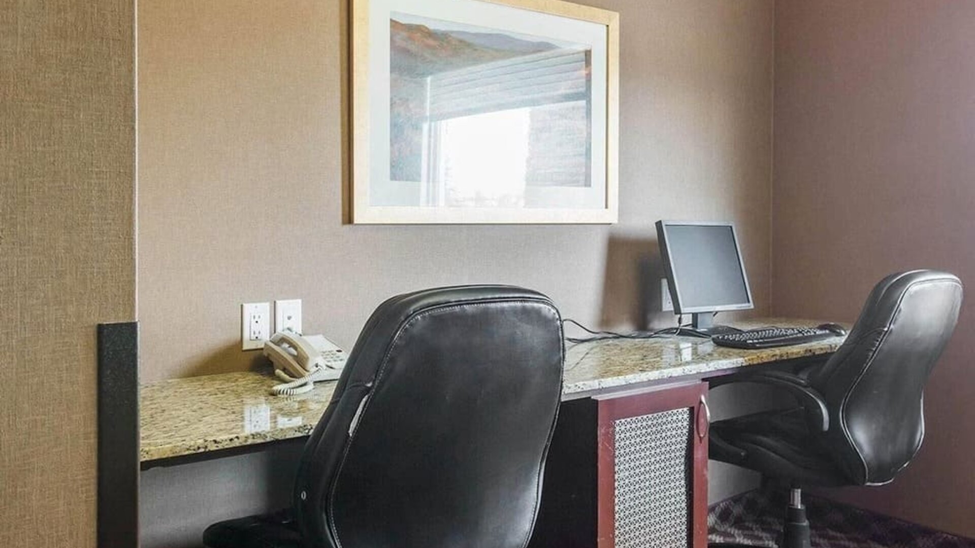 Business center at Comfort Inn & Suites Airdrie.