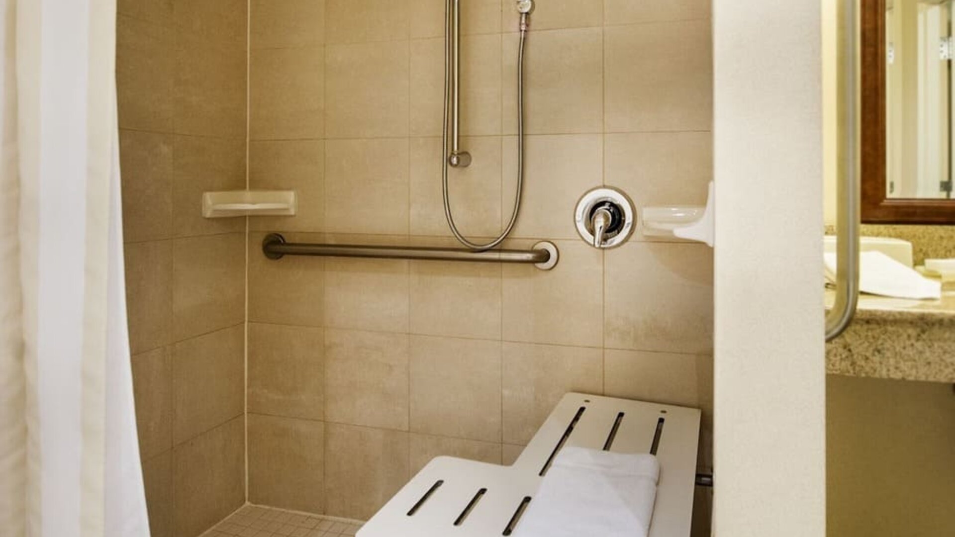 Bathroom at Hilton Garden Inn Niagara-on-the-Lake.