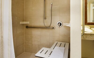 Bathroom at Hilton Garden Inn Niagara-on-the-Lake.