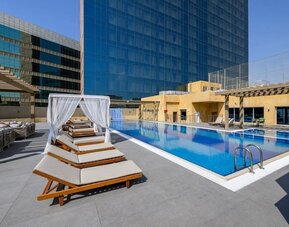 Outdoor pool at DoubleTree By Hilton Jeddah Al Andalus Mall.