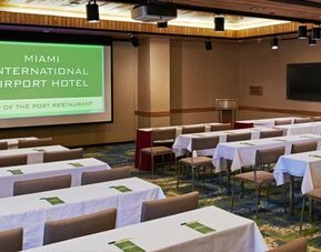 Meeting room available at Miami International Airport Hotel.