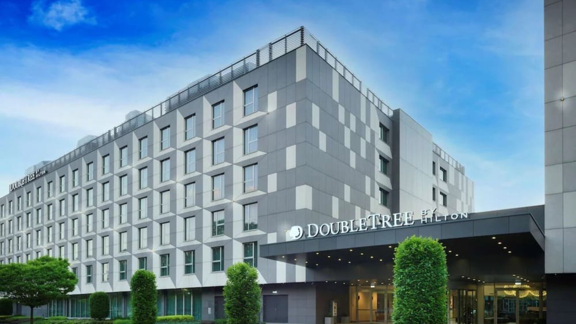 Hotel exterior at DoubleTree By Hilton Krakow Hotel & Convention Center.