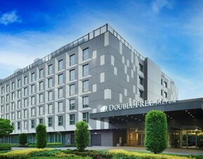 Hotel exterior at DoubleTree By Hilton Krakow Hotel & Convention Center.
