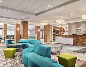 Reception area at Hampton Inn & Suites Miami Kendall.