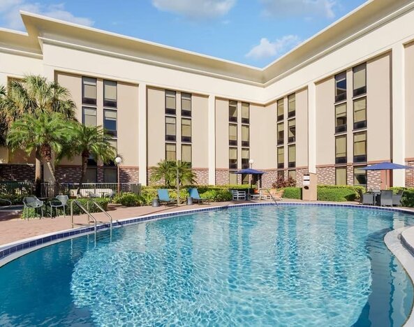 Outdoor pool at Hampton Inn By Hilton Fort Lauderdale-Cypress Creek.