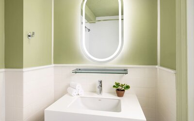 Bathroom at Row NYC.