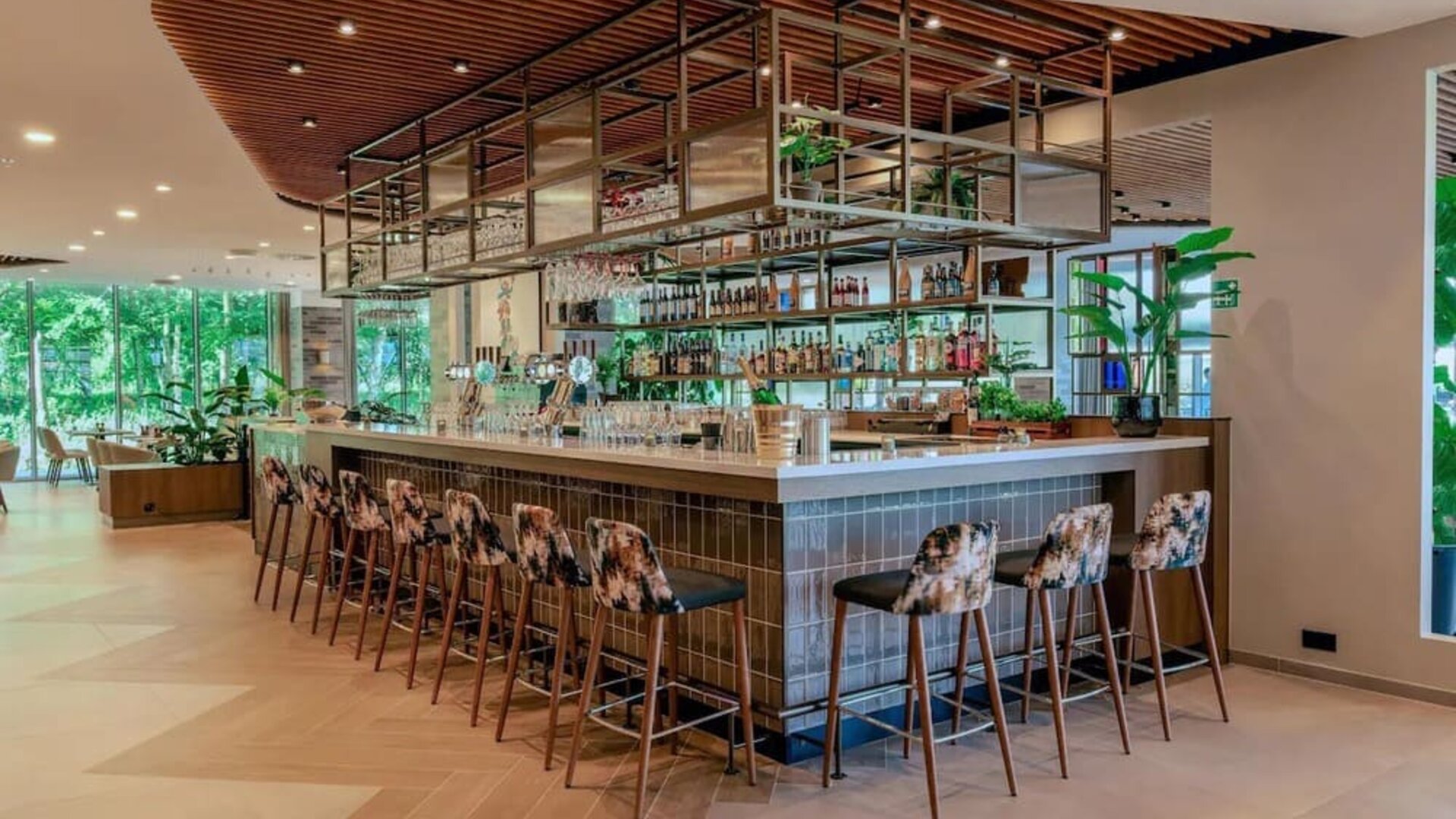 Hotel bar at Hilton Garden Inn Brussels Airport.