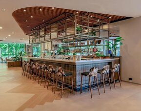 Hotel bar at Hilton Garden Inn Brussels Airport.