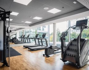 Gym at Hilton Garden Inn Brussels Airport.