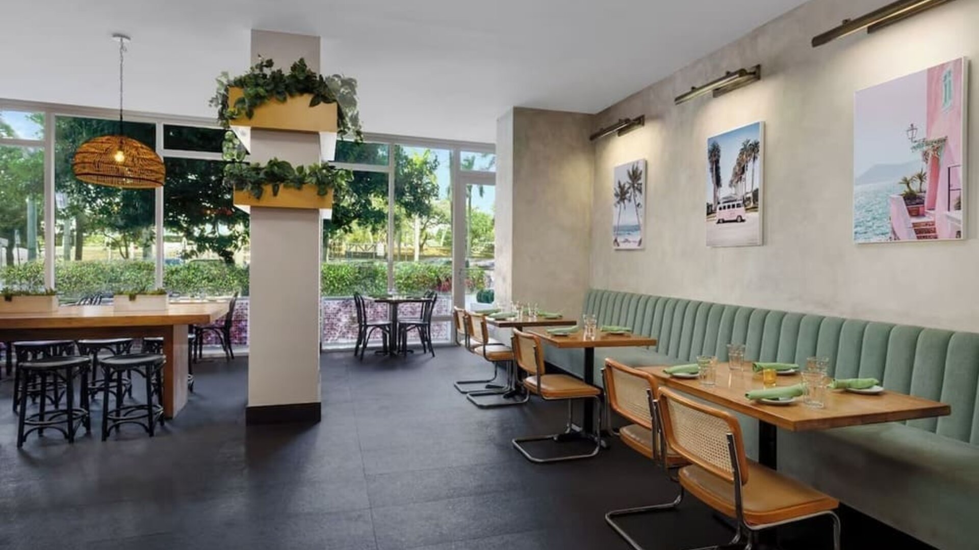 Dining area at YVE Hotel Miami.