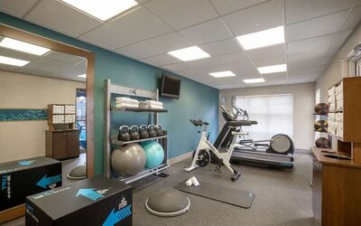 Gym at Hampton Inn & Suites Ft. Lauderdale Airport/South Cruise Port.