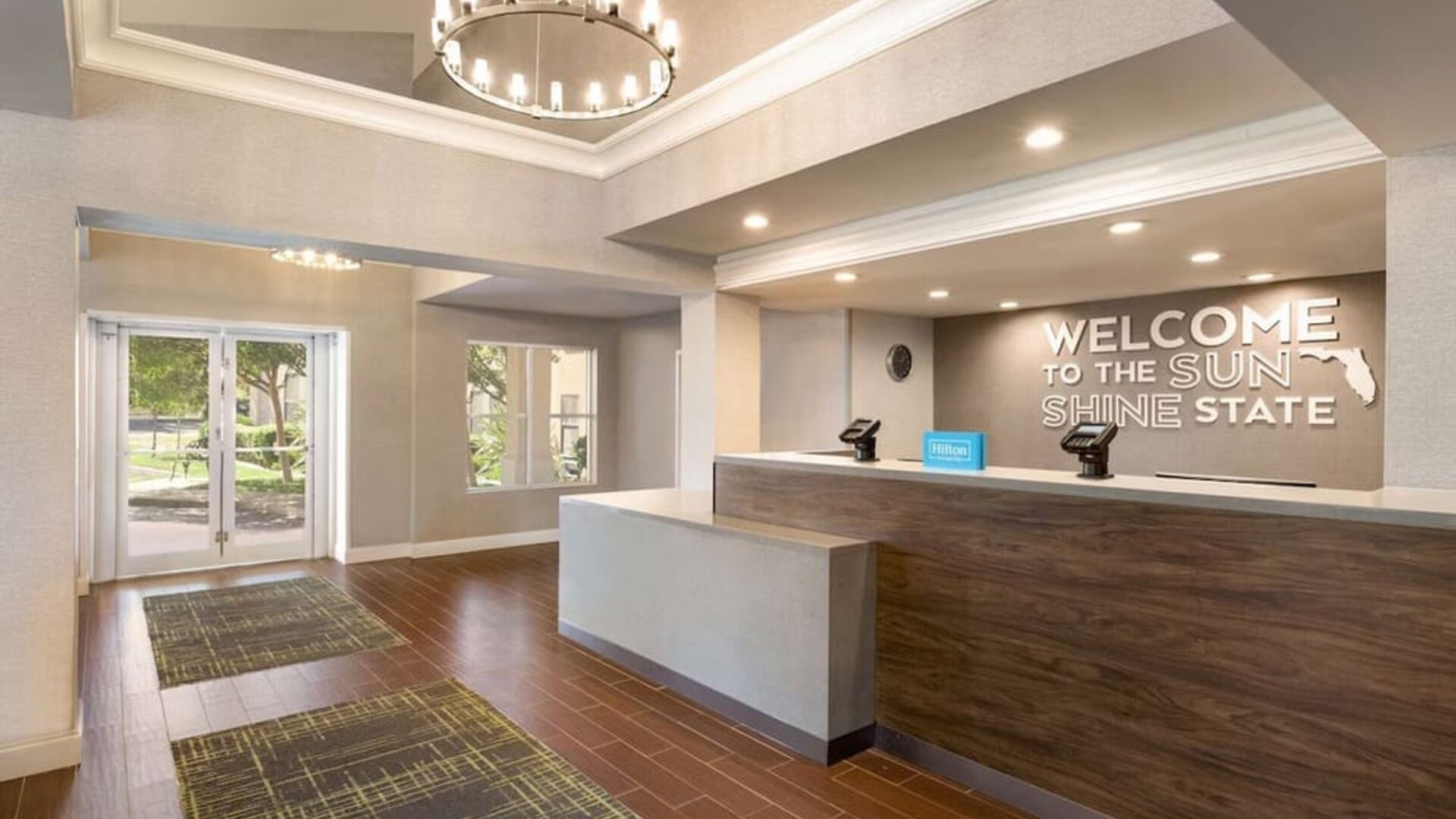 Reception at Hampton Inn & Suites Ft. Lauderdale Airport/South Cruise Port.