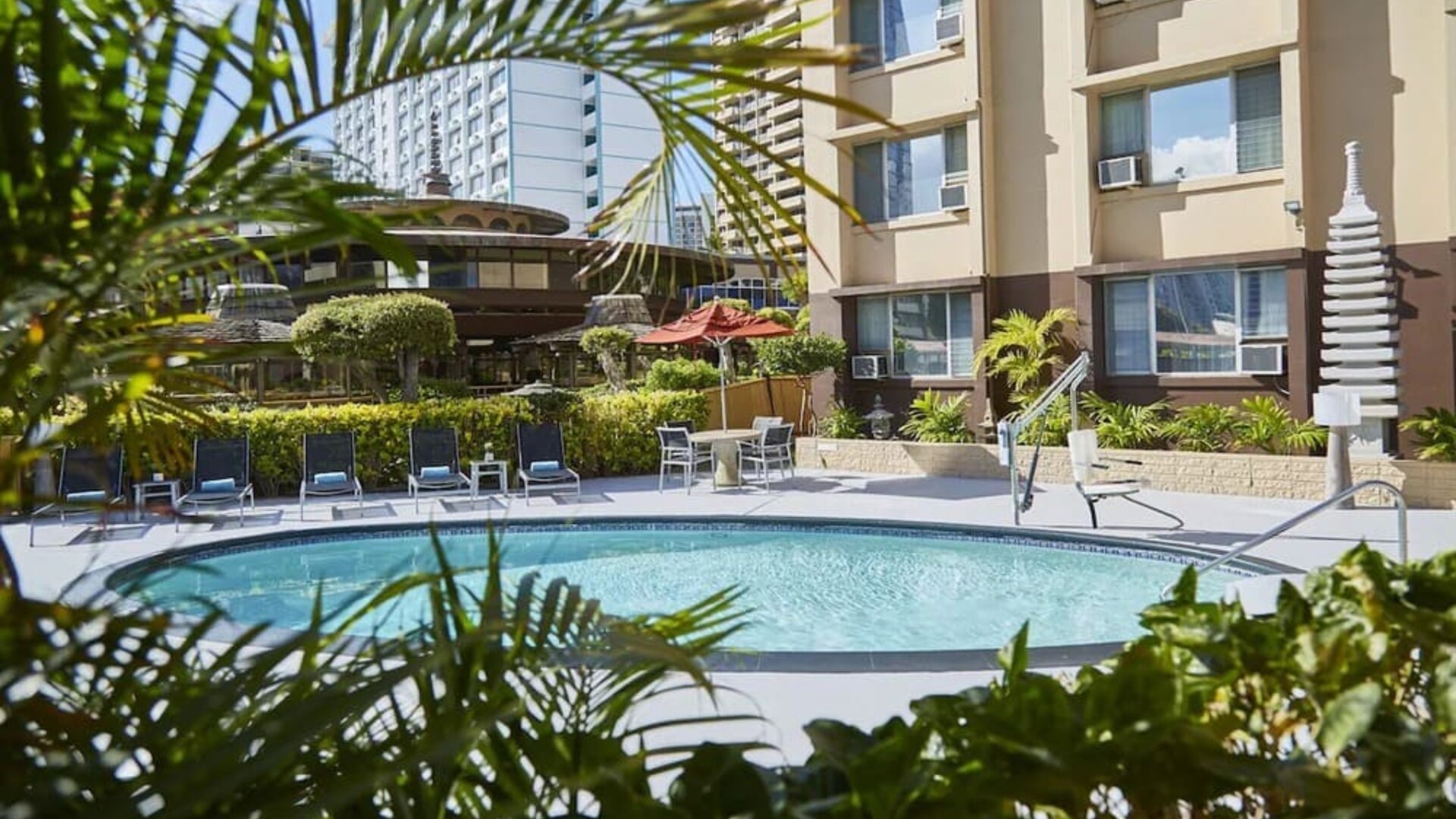 Outdoor pool at Pagoda Hotel.