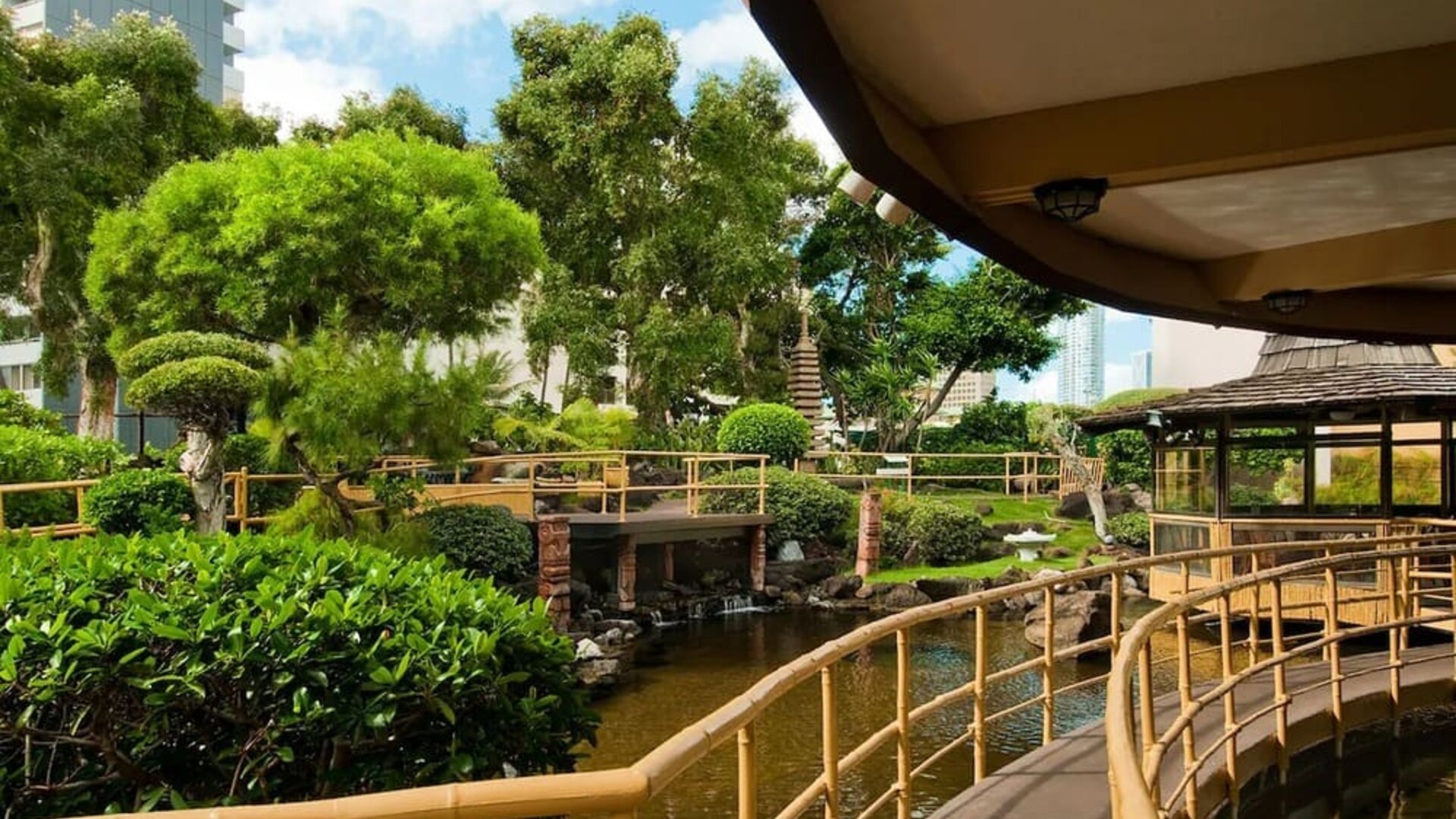 Grounds at Pagoda Hotel.