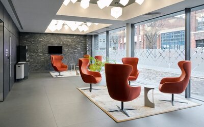 Lobby at Four Points Flex By Sheraton Birmingham Jewellery Quarter.