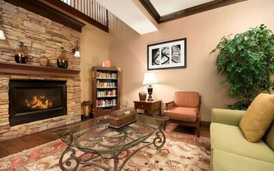 Fireplace at Country Inn & Suites By Radisson, Norcross, GA.