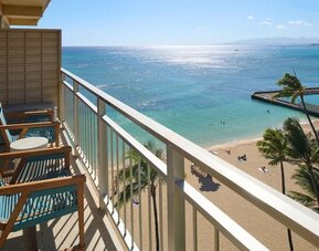 View from room at Kaimana Beach Hotel.