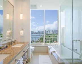 Bathroom at Kaimana Beach Hotel.