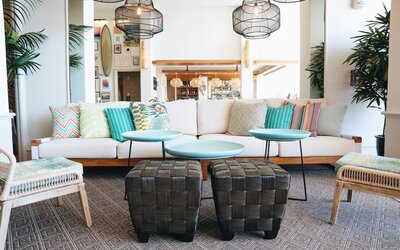 Lobby at Kaimana Beach Hotel.