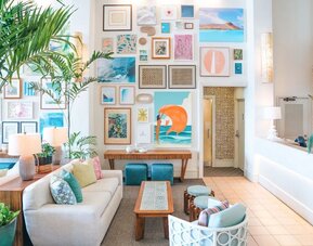 Lobby at Kaimana Beach Hotel.