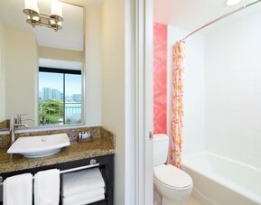 Bathroom at Kaimana Beach Hotel.