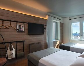 Day room at at Moxy NYC Downtown.