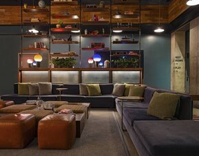 Lobby at Moxy NYC Downtown.