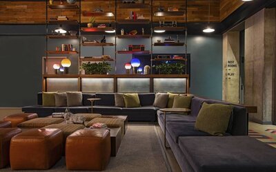 Lobby at Moxy NYC Downtown.