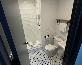 Bathroom at Tribeca Hotel FiDi.