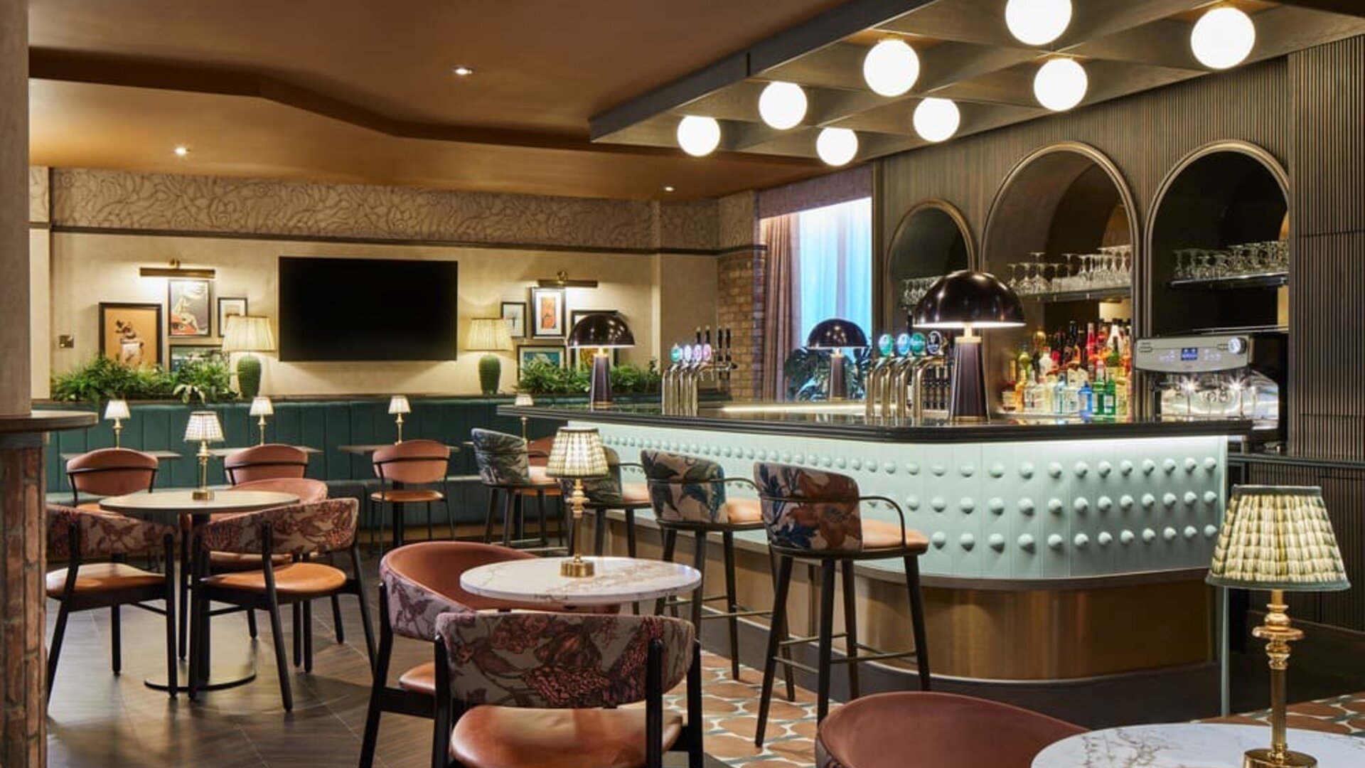 Hotel bar at Leonardo Hotel Dublin Parnell Street.