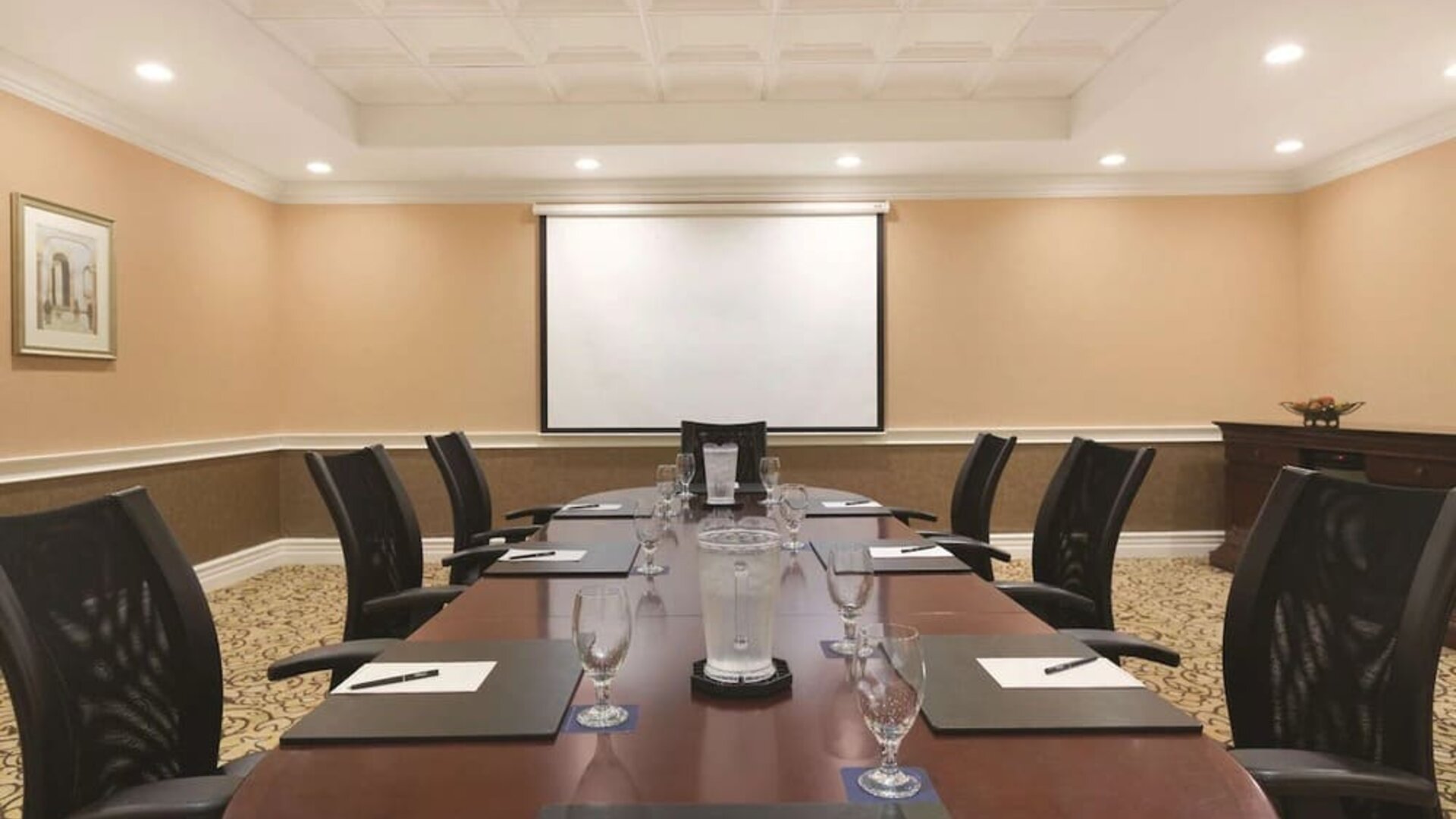 Business center at Hilton Los Angeles/San Gabriel available for guest use.