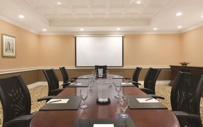 Business center at Hilton Los Angeles/San Gabriel available for guest use.