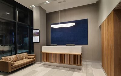 Reception with comfortable seating  at Best Western Premier Empire State Hotel.