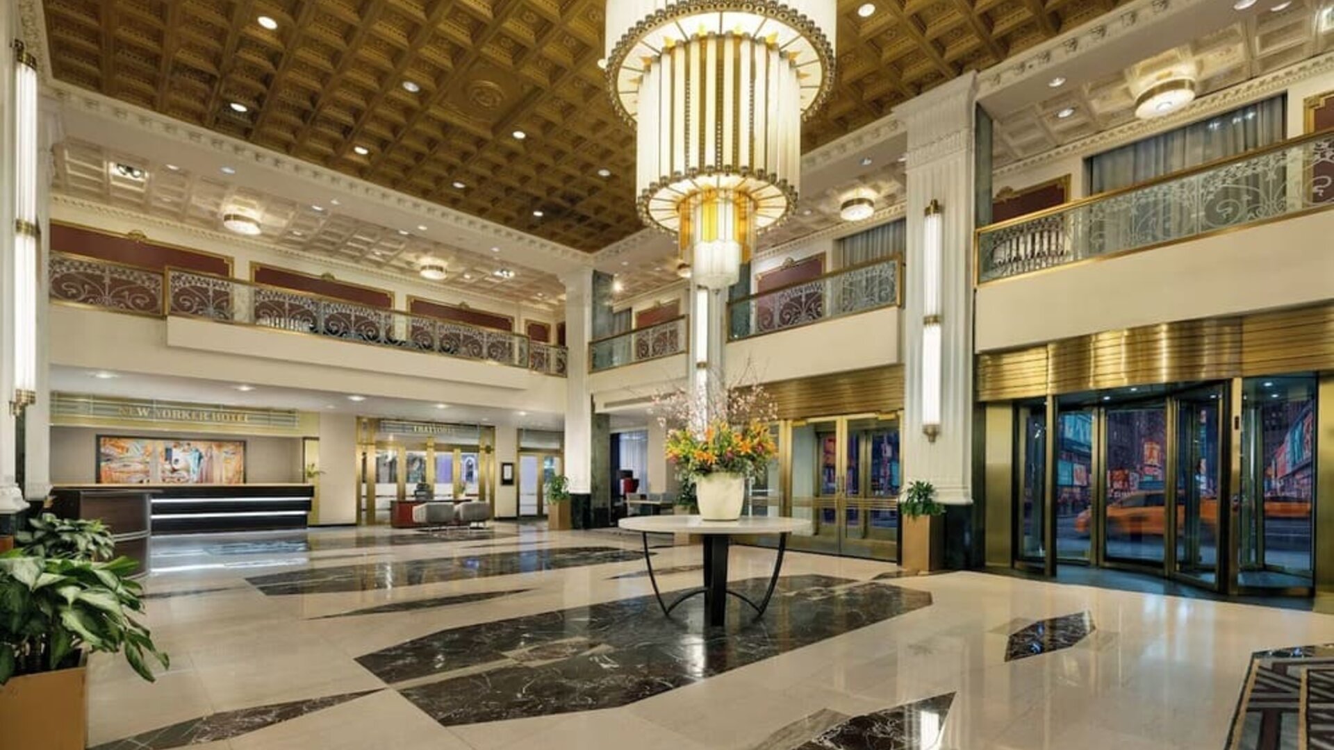 Front lobby at New Yorker by Lotte Hotels