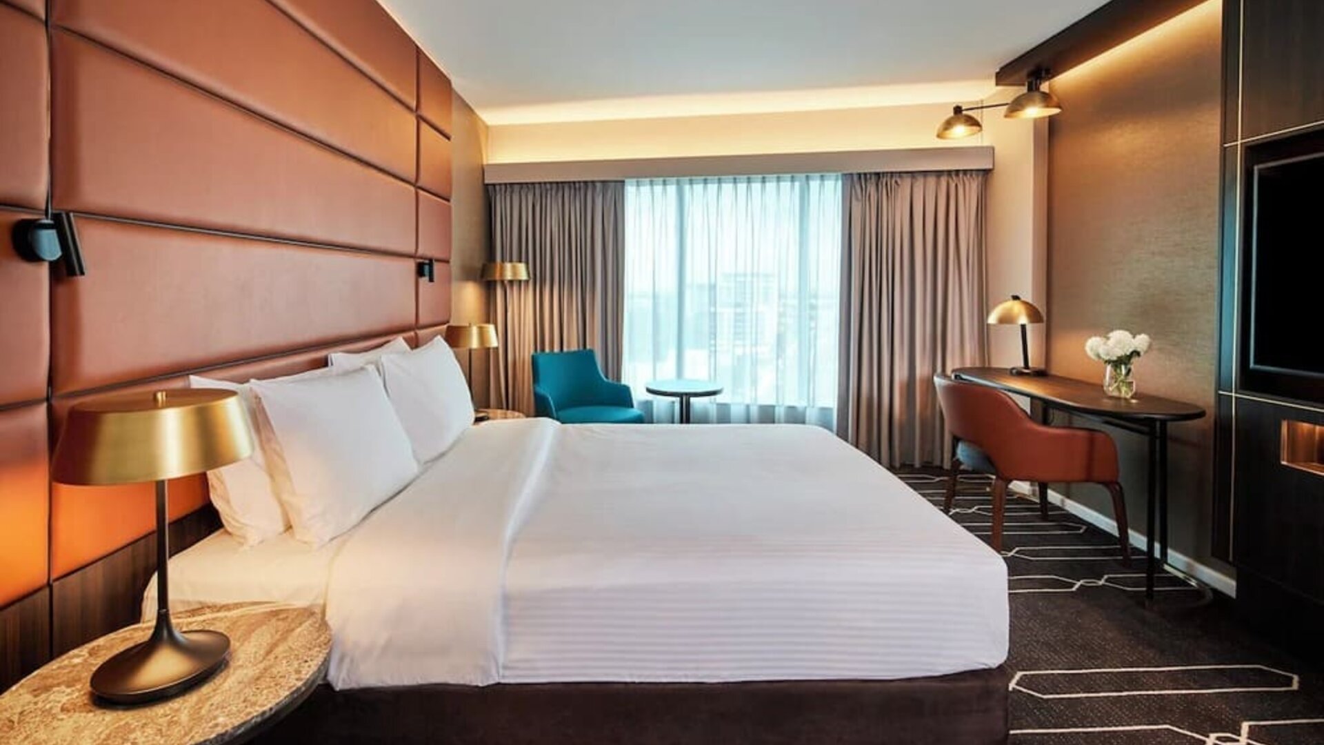 Day use room with natural light at Crowne Plaza Sydney Airport.