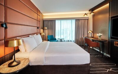 Day use room with natural light at Crowne Plaza Sydney Airport.