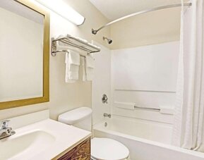 Bathroom at Super 8 By Wyndham Baltimore/Essex Area.