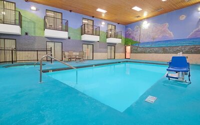 Indoor pool at Days Inn By Wyndham East Albuquerque.