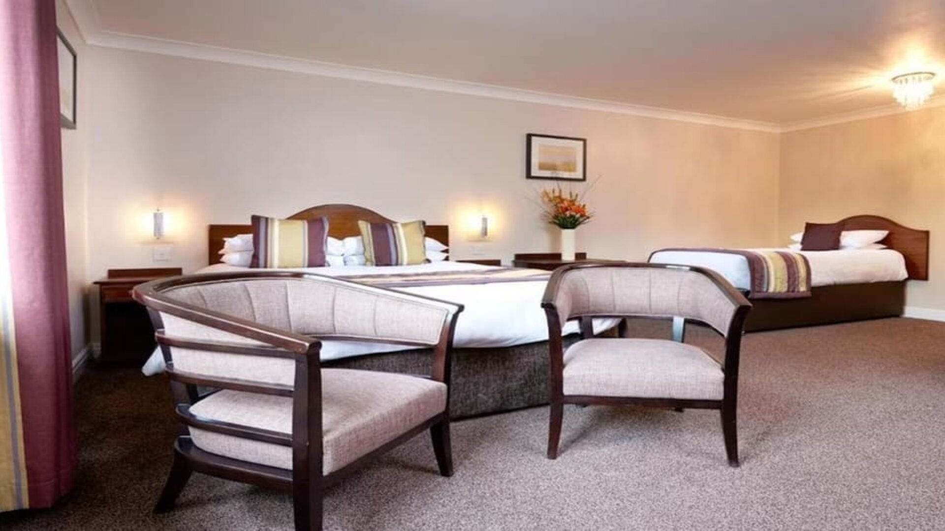 Day room suitable for a family at The Old Golf House Hotel.