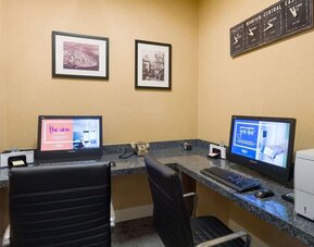 Fully equipped business center at Hampton Inn Times Square South.