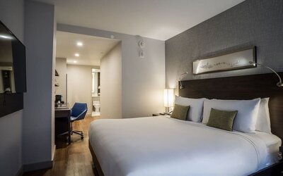 Day use room with work desk at The Bernic Hotel New York City, Tapestry Collection By Hilton.