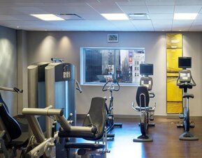 Equipped fitness center at M Social Hotel Times Square.