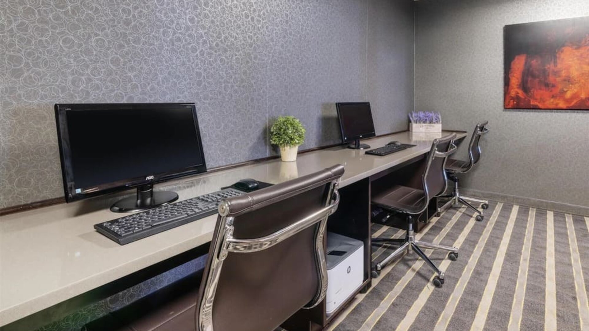 Business center at Best Western Premier NYC Gateway.